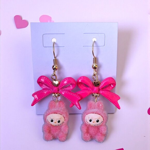 xoxo, Hallie & Co. Jewelry - Handmade Mini Labubu Earrings